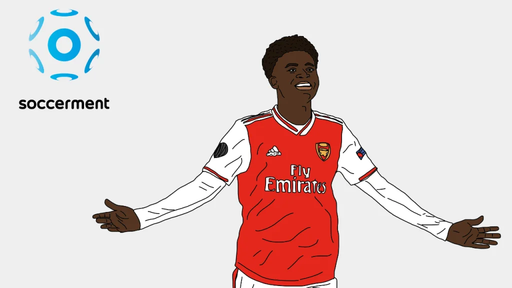 Bukayo Saka Arsenal Soccerment png